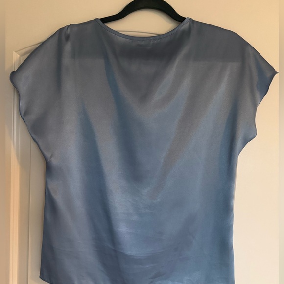 Nicole Miller Light Blue V-Neck Blouse - Picture 2 of 2